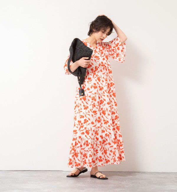 NOLLEY'S sophi「ウォッシャブルアートフラワープリントティアードワンピース」|ワンピース|