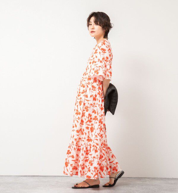 NOLLEY'S sophi「ウォッシャブルアートフラワープリントティアードワンピース」|ワンピース|