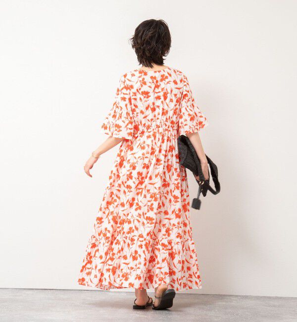 NOLLEY'S sophi「ウォッシャブルアートフラワープリントティアードワンピース」|ワンピース|