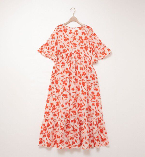 NOLLEY'S sophi「ウォッシャブルアートフラワープリントティアードワンピース」|ワンピース|