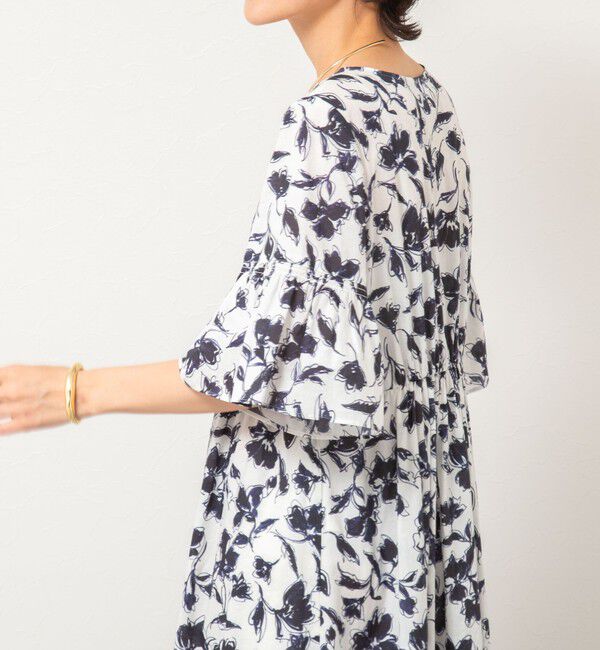 NOLLEY'S sophi「ウォッシャブルアートフラワープリントティアードワンピース」|ワンピース|