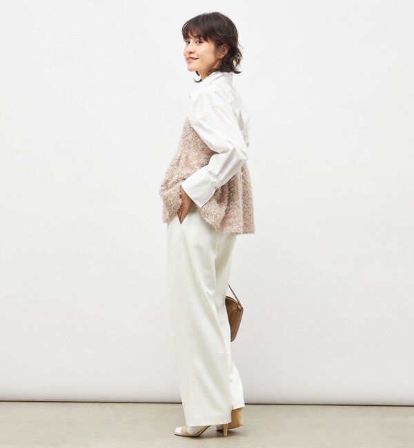 NOLLEY'S sophi「ウォッシャブル両面起毛ヘリンボーン/ストライプセミワイドパンツ」|その他|