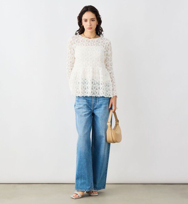 NOLLEY'S sophi「ウォッシャブルストレッチレースペプラムプルオーバー」|シャツ・ブラウス|