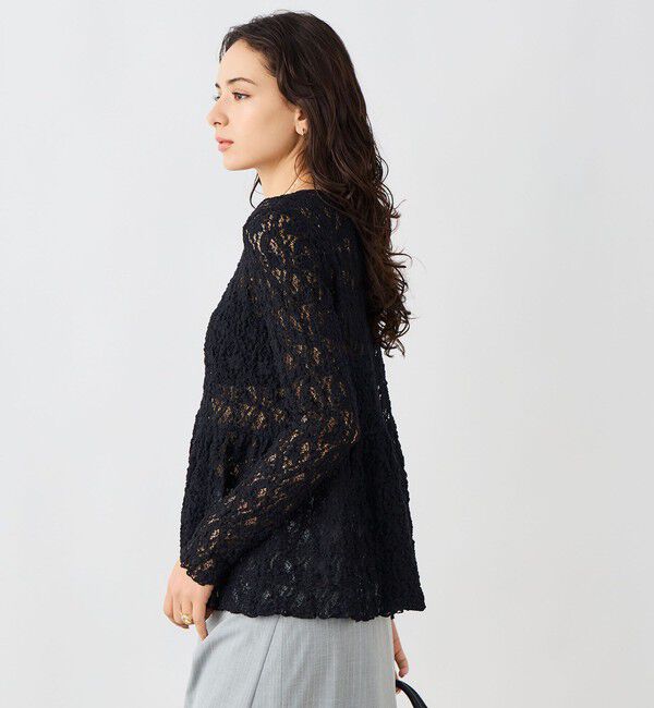 NOLLEY'S sophi「ウォッシャブルストレッチレースペプラムプルオーバー」|シャツ・ブラウス|