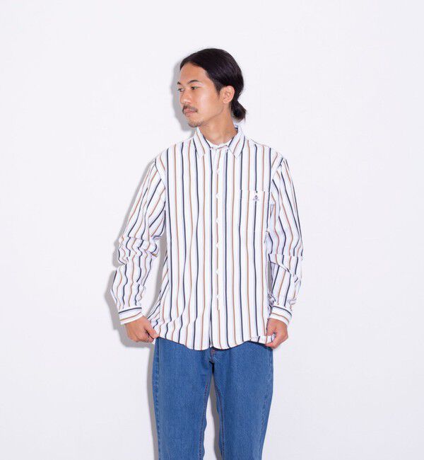 GLOSTER「【GEVACO/ゲバコ】ピーチ起毛マルチストライプレギュラーシャツ」|シャツ・ブラウス|