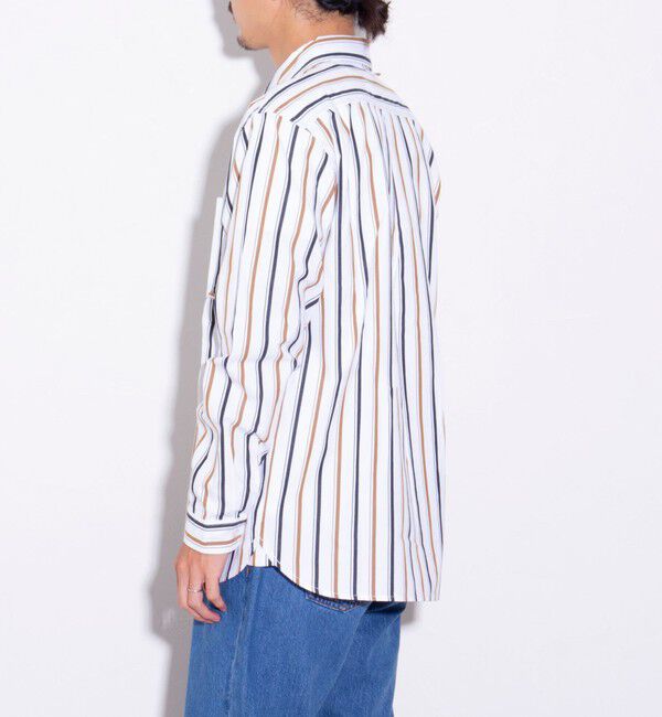 GLOSTER「【GEVACO/ゲバコ】ピーチ起毛マルチストライプレギュラーシャツ」|シャツ・ブラウス|