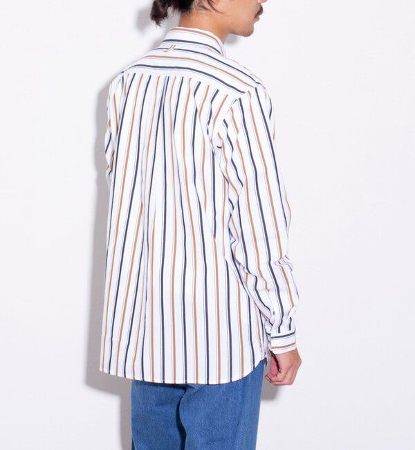 GLOSTER「【GEVACO/ゲバコ】ピーチ起毛マルチストライプレギュラーシャツ」|シャツ・ブラウス|