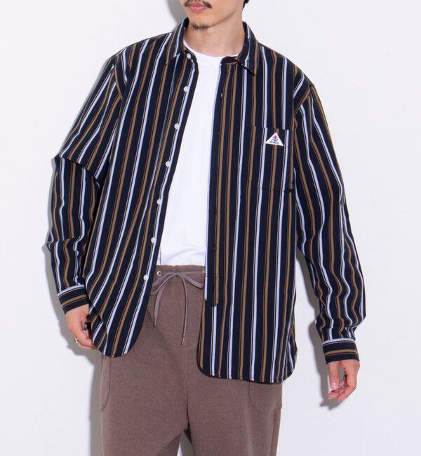 GLOSTER「【GEVACO/ゲバコ】ピーチ起毛マルチストライプレギュラーシャツ」|シャツ・ブラウス|