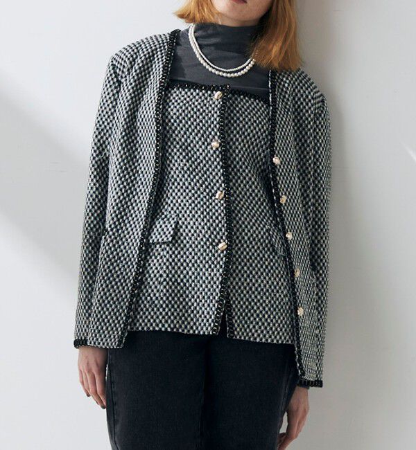 fredy emue「【入卒/セレモニー】ファンシーツィードビスチェ」|シャツ・ブラウス|