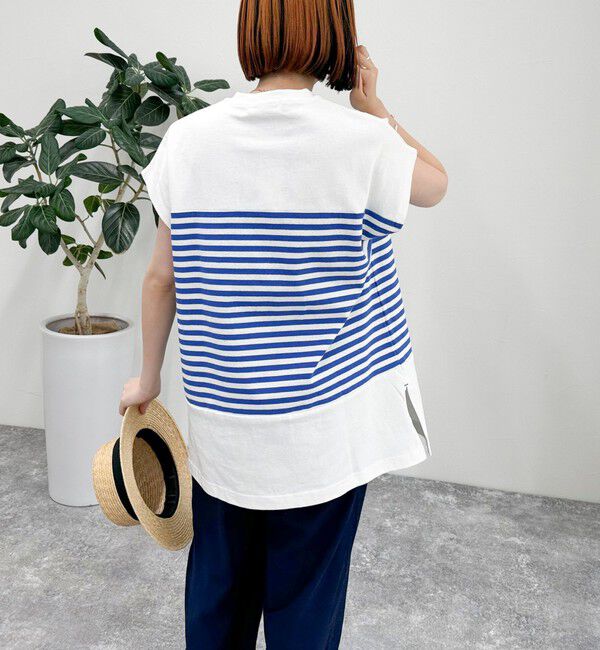 fredy emue「スキッパーフレンチボーダープルオーバーカットソー」|Tシャツ・カットソー|