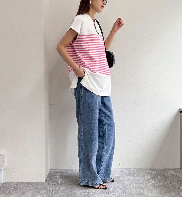 fredy emue「スキッパーフレンチボーダープルオーバーカットソー」|Tシャツ・カットソー|