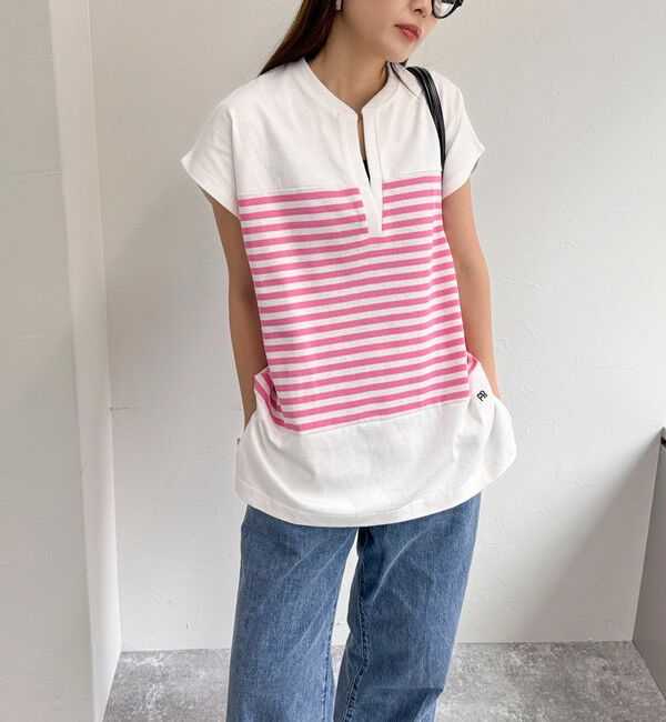 fredy emue「スキッパーフレンチボーダープルオーバーカットソー」|Tシャツ・カットソー|