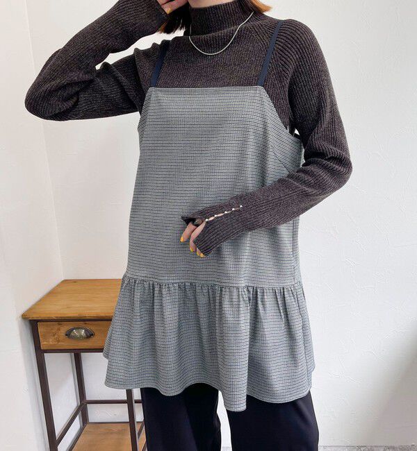 fredy emue「チェック柄レイヤードキャミワンピース」|ワンピース|