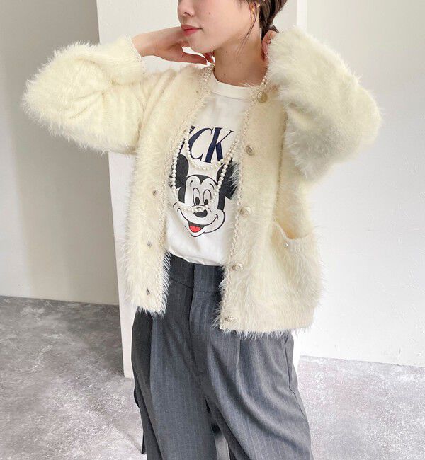 fredy emue「シャギーポケ付きジャケットカーディガン」|カーディガン|