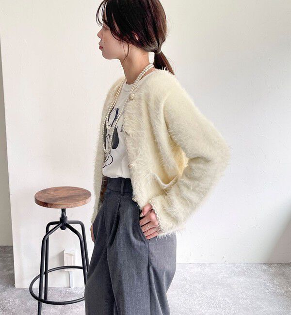 fredy emue「シャギーポケ付きジャケットカーディガン」|カーディガン|