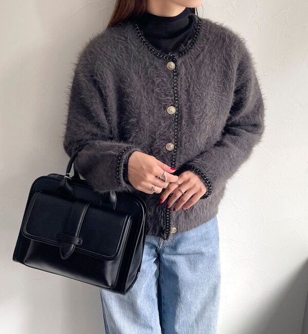 fredy emue「シャギーポケ付きジャケットカーディガン」|カーディガン|