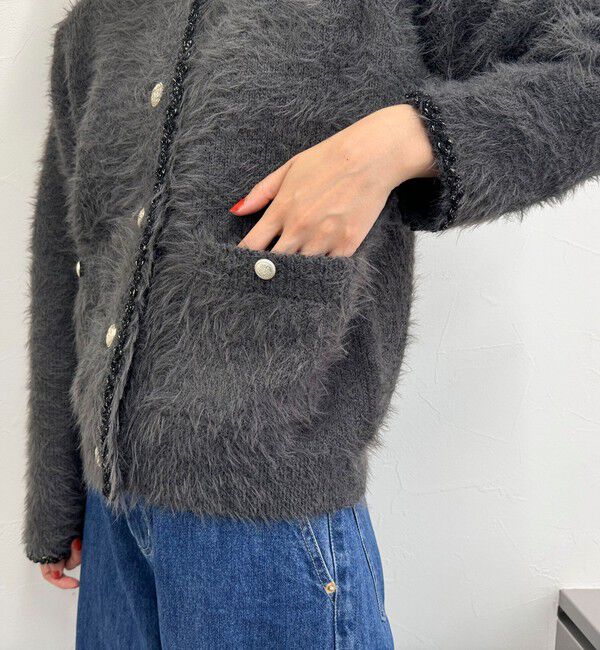 fredy emue「シャギーポケ付きジャケットカーディガン」|カーディガン|