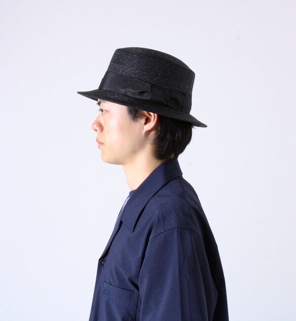 GLOSTER「【GLOSTER/グロスター】STRAW BOATER HAT ストローハット 麦わら カンカン帽」|ハット|