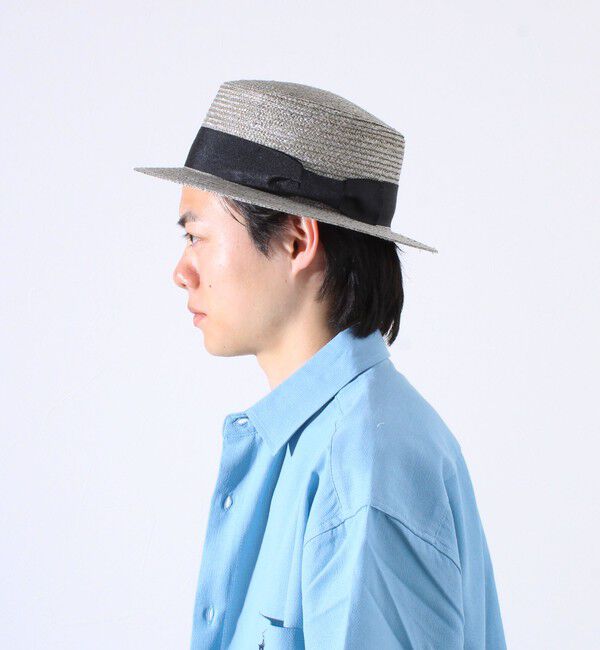 GLOSTER「【GLOSTER/グロスター】STRAW BOATER HAT ストローハット 麦わら カンカン帽」|ハット|