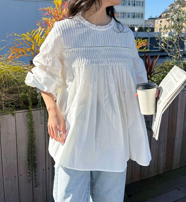 fredy emue「【GEVACO/ゲバコ】ピンタックボリュームスリーブブラウス」|シャツ・ブラウス|