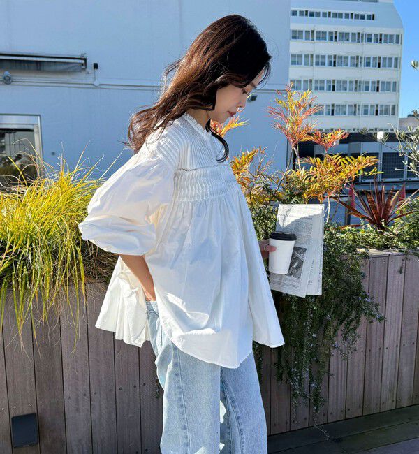 fredy emue「【GEVACO/ゲバコ】ピンタックボリュームスリーブブラウス」|シャツ・ブラウス|