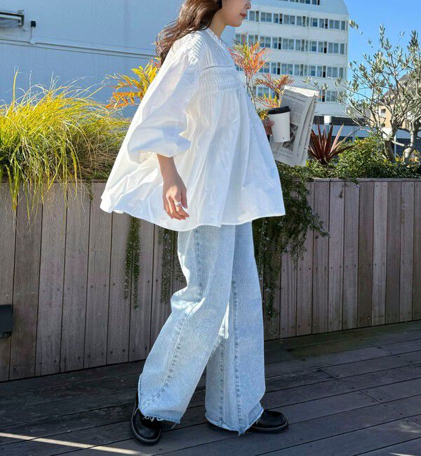 fredy emue「【GEVACO/ゲバコ】ピンタックボリュームスリーブブラウス」|シャツ・ブラウス|