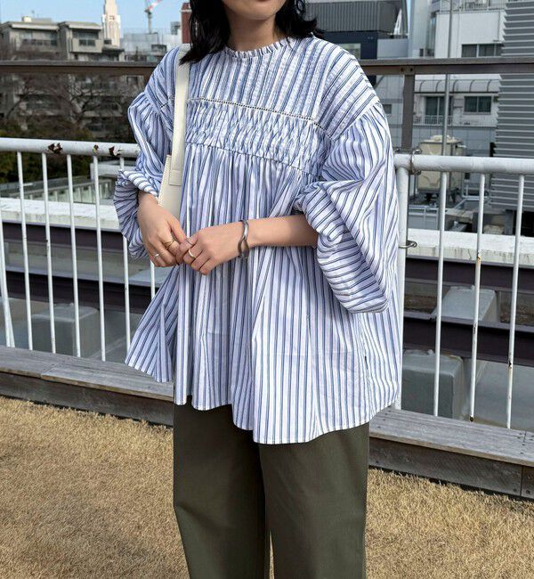 fredy emue「【GEVACO/ゲバコ】ピンタックボリュームスリーブブラウス」|シャツ・ブラウス|