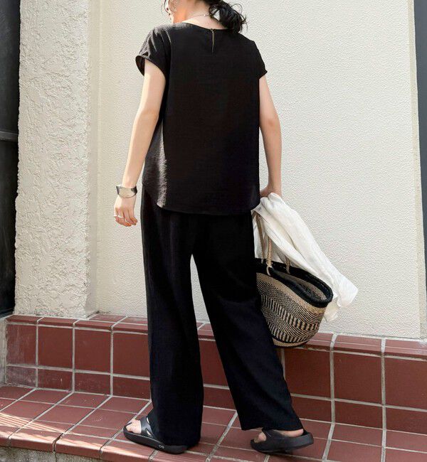 fredy emue「《セットアップ対応》R/Nポケ付きフレンチスリーブブラウス」|シャツ・ブラウス|