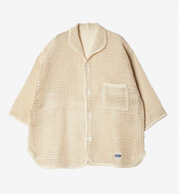 GLOSTER「【ARMY TWILL/アーミーツイル】Cotton Mesh Shirt コットンメッシュシャツ」|シャツ・ブラウス|エクリュ