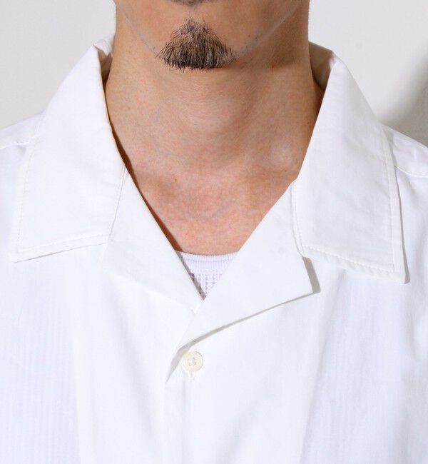 GLOSTER「【GLOSTER/グロスター】綿ブロード ショートスリーブ カクテル刺繍 オープンカラーシャツ」|シャツ・ブラウス|