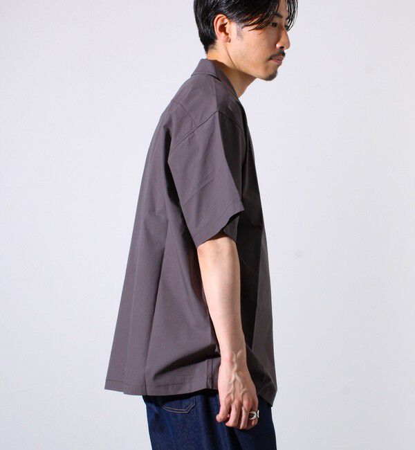 GLOSTER「【GLOSTER/グロスター】綿ブロード ショートスリーブ カクテル刺繍 オープンカラーシャツ」|シャツ・ブラウス|