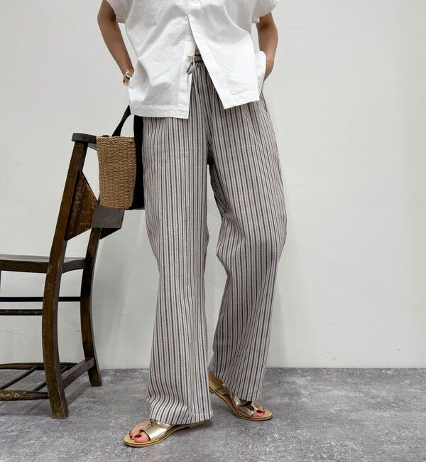 fredy emue「【GEVACO/ゲバコ】コットンリネンイージーパンツ」|チノ|ベージュ系その他