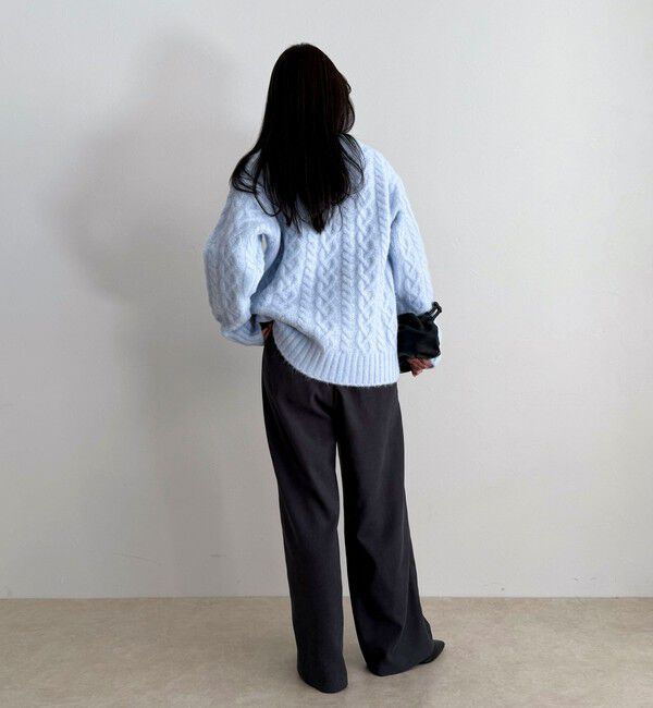 fredy emue「ふわふわ柄編みニットプルオーバー」|ニット・セーター|