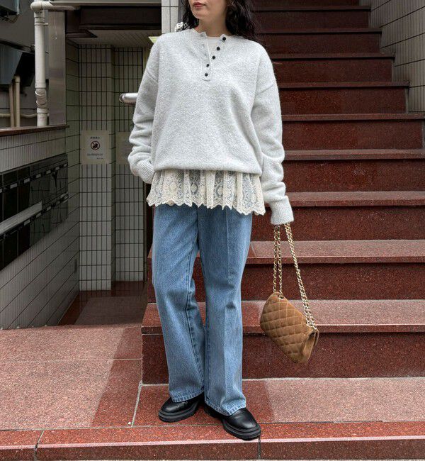 fredy emue「ヘンリーネックニットプルオーバー」|ニット・セーター|