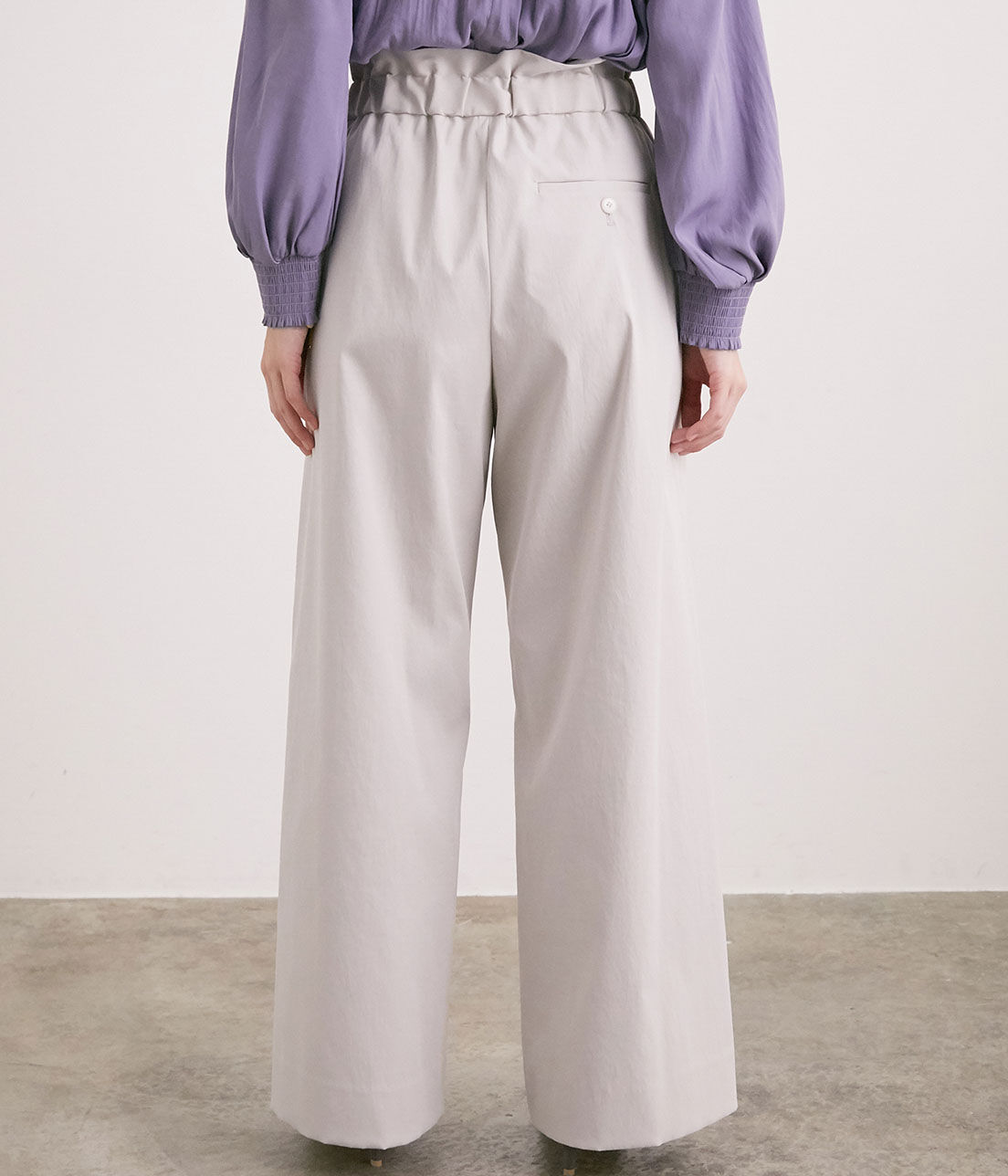 SALON adam et rope'「【UVカット・吸汗速乾】コットンライクポリエステルワイドパンツ」|その他|