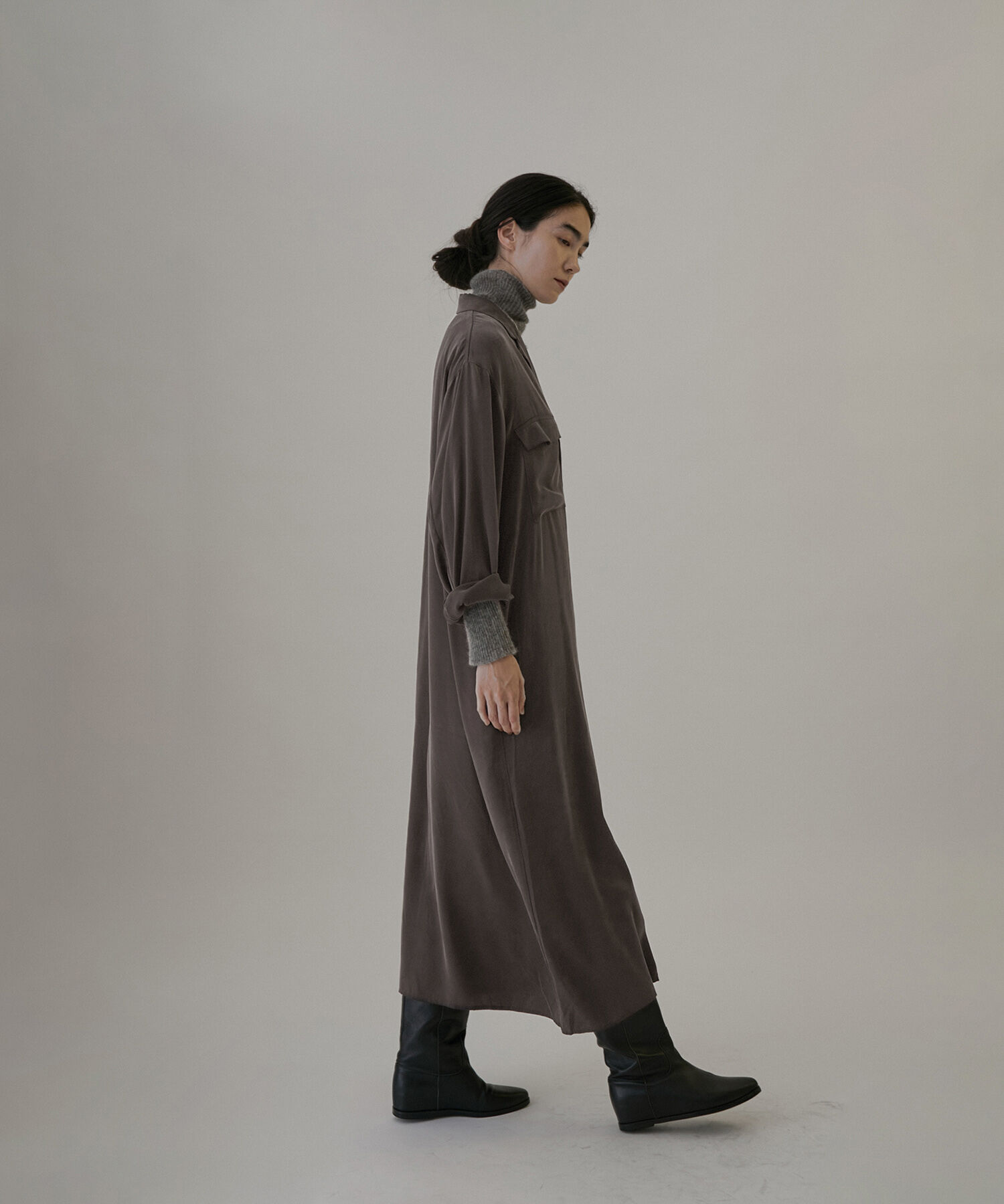 SALON adam et rope'「シルクシャツワンピース【セットアップ対応】【洗える】」|その他|