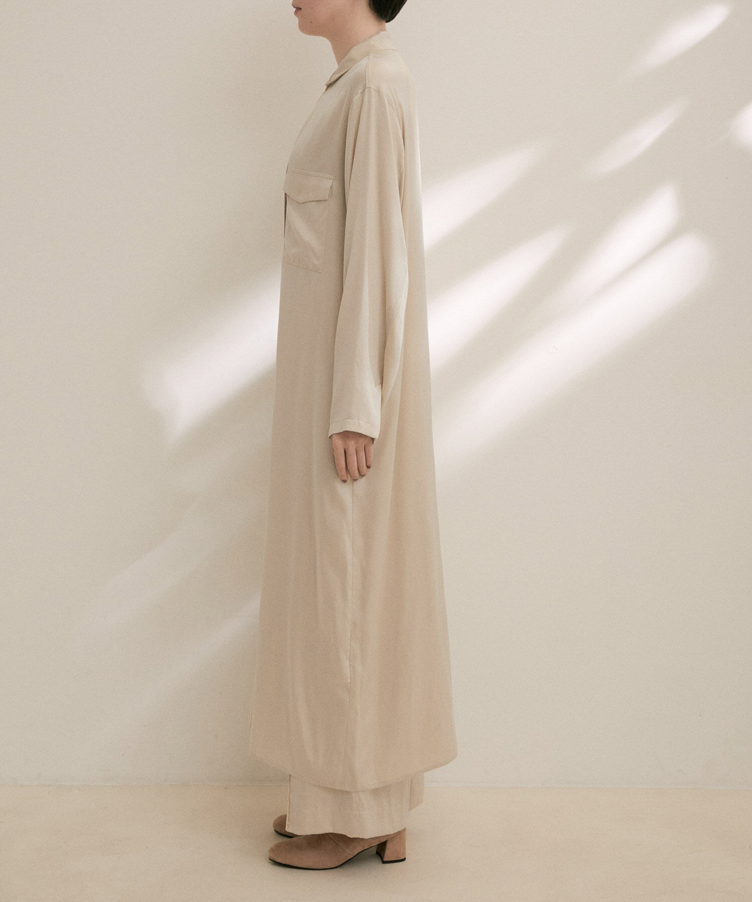 SALON adam et rope'「シルクシャツワンピース【セットアップ対応】【洗える】」|その他|