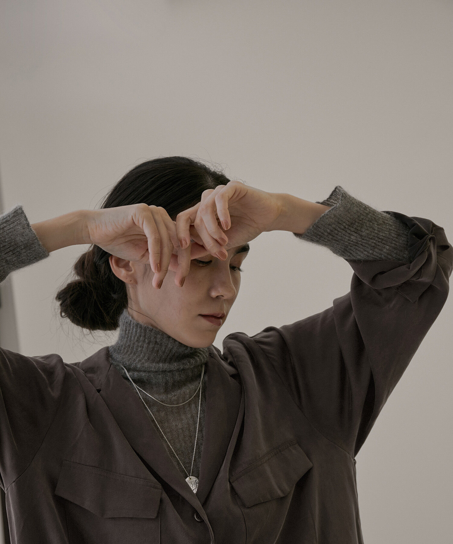 SALON adam et rope'「シルクシャツワンピース【セットアップ対応】【洗える】」|その他|