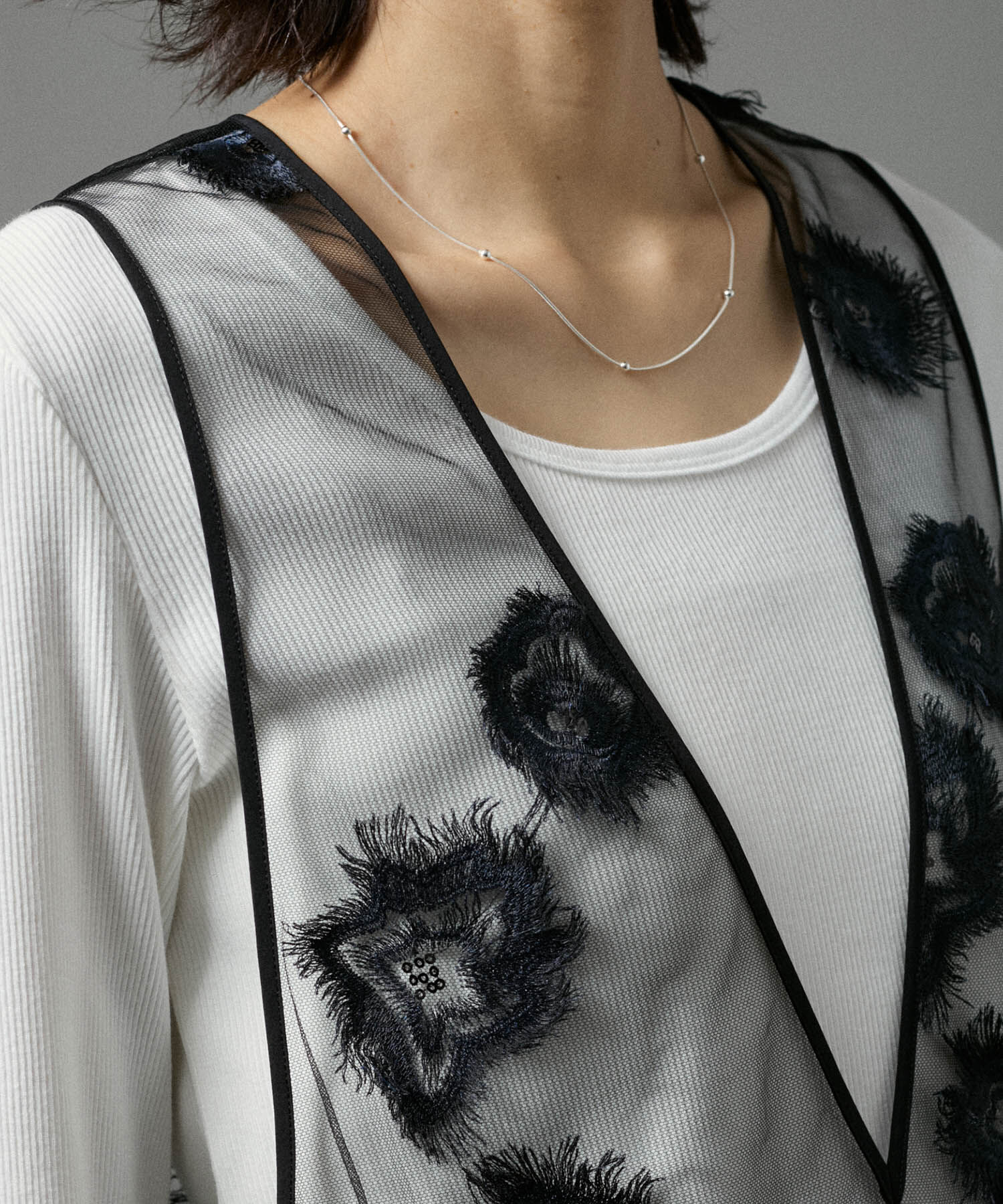 SALON adam et rope'「【前後2WAY】フラワーエンブロイダリーシアージャンパースカート」|ワンピース|