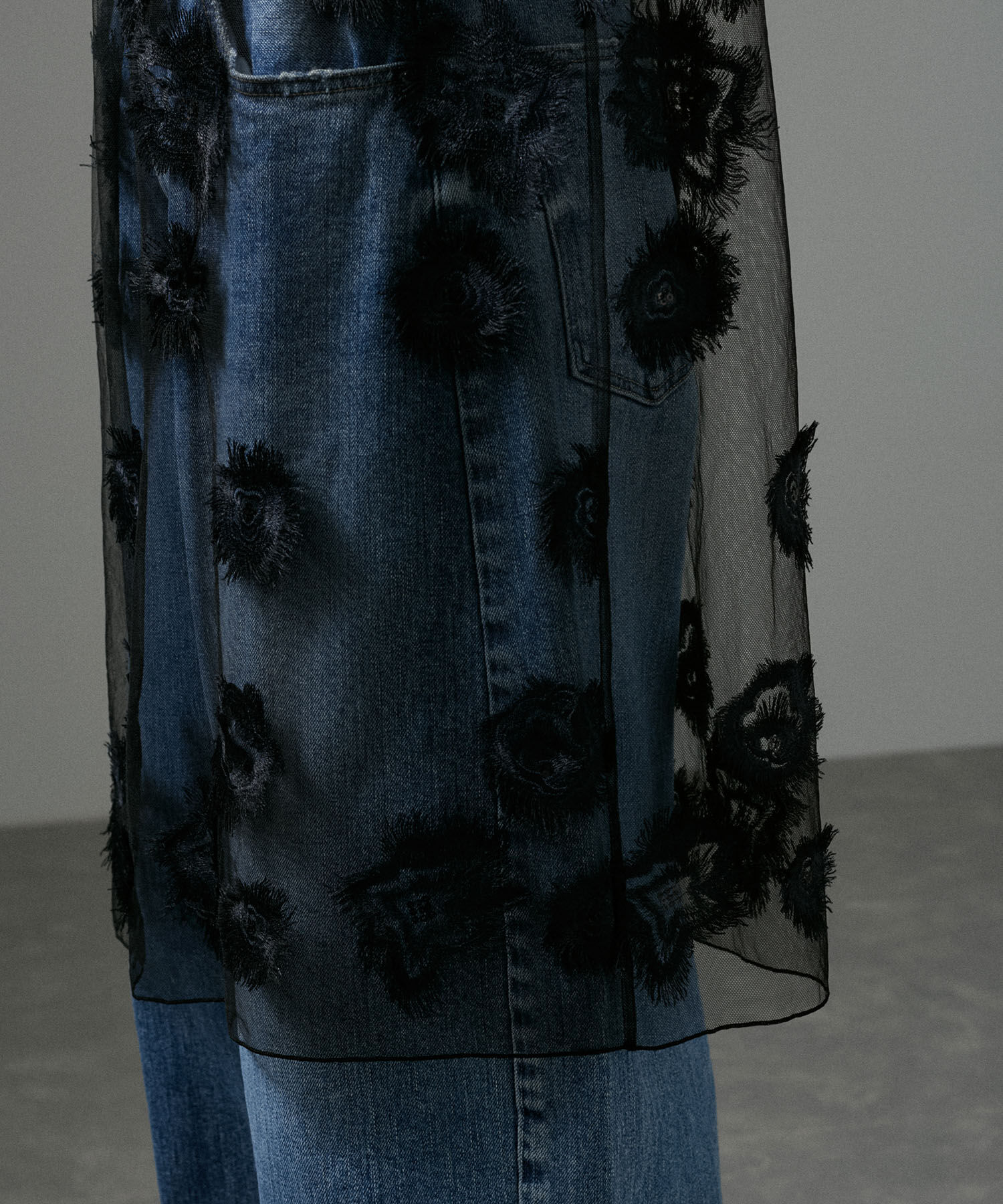 SALON adam et rope'「【前後2WAY】フラワーエンブロイダリーシアージャンパースカート」|ワンピース|