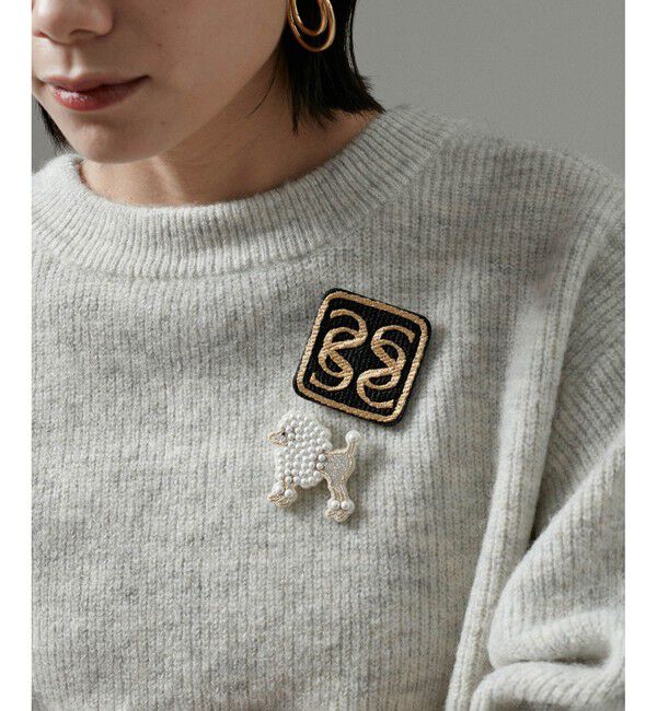 SALON adam et rope'「刺繍ワッペンブローチ＜ロゴ＞」|ブローチ・コサージュ|