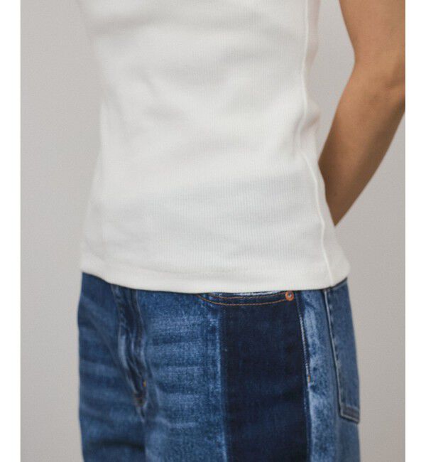 SALON adam et rope'「プリマベールファームリーリブタンクトップ［UVケア・洗える］」|タンクトップ|