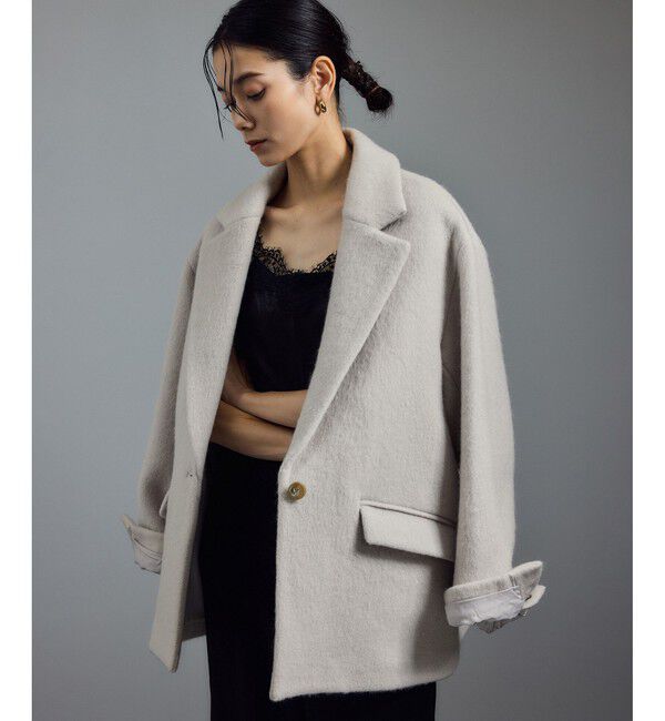 SALON adam et rope'「【WEB限定】キッドモヘヤシャギージャケット / シャギーコート」|その他|