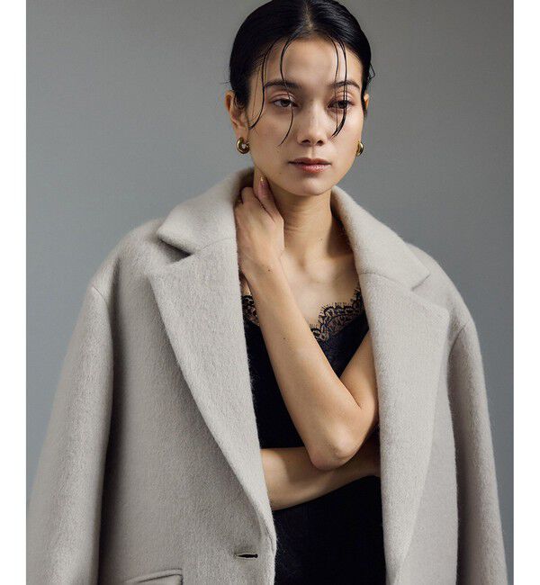 SALON adam et rope'「【WEB限定】キッドモヘヤシャギージャケット / シャギーコート」|その他|ライトグレー(08)