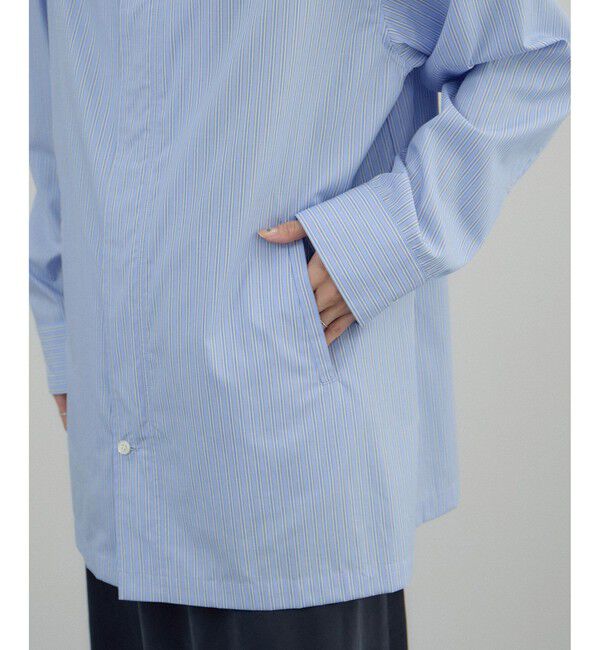 SALON adam et rope'「【Americana（アメリカーナ） for SALON】ダブルジップストライプシャツジャケット」|その他|