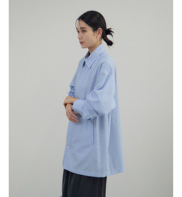 SALON adam et rope'「【Americana（アメリカーナ） for SALON】ダブルジップストライプシャツジャケット」|その他|