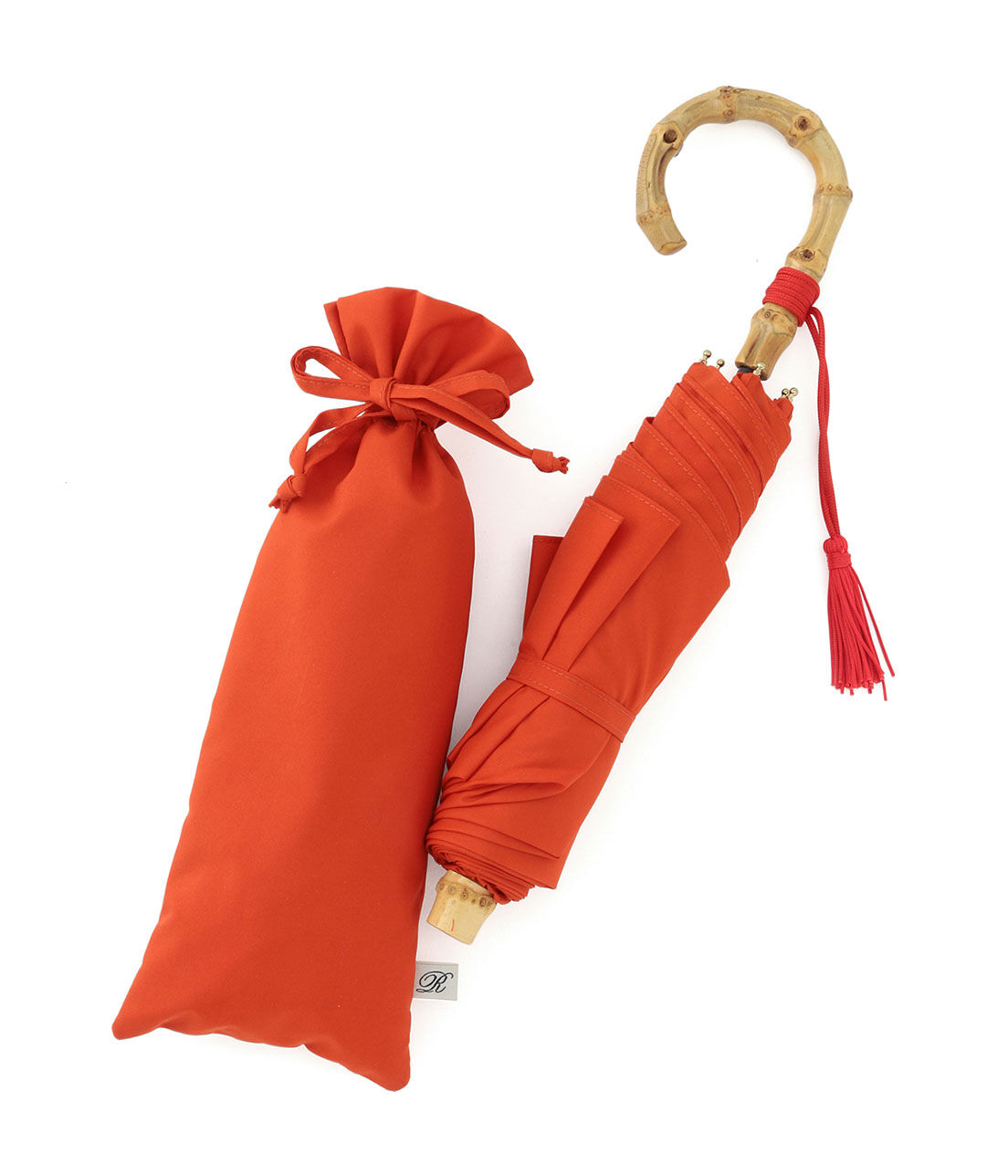 ROPE「【ROPE'】【晴雨兼用】バンブーハンドルコンパクトアンブレラ」|傘|