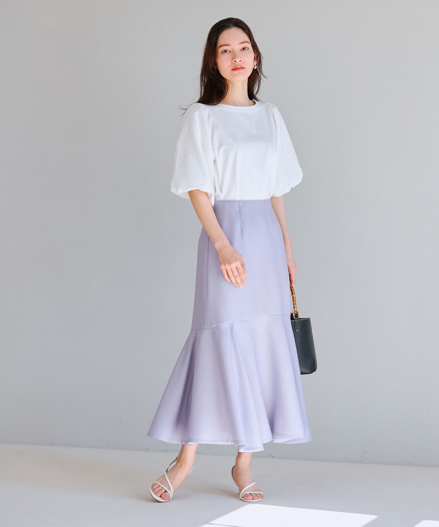 ROPE「マーメイドラインフレアースカート」|スカート|