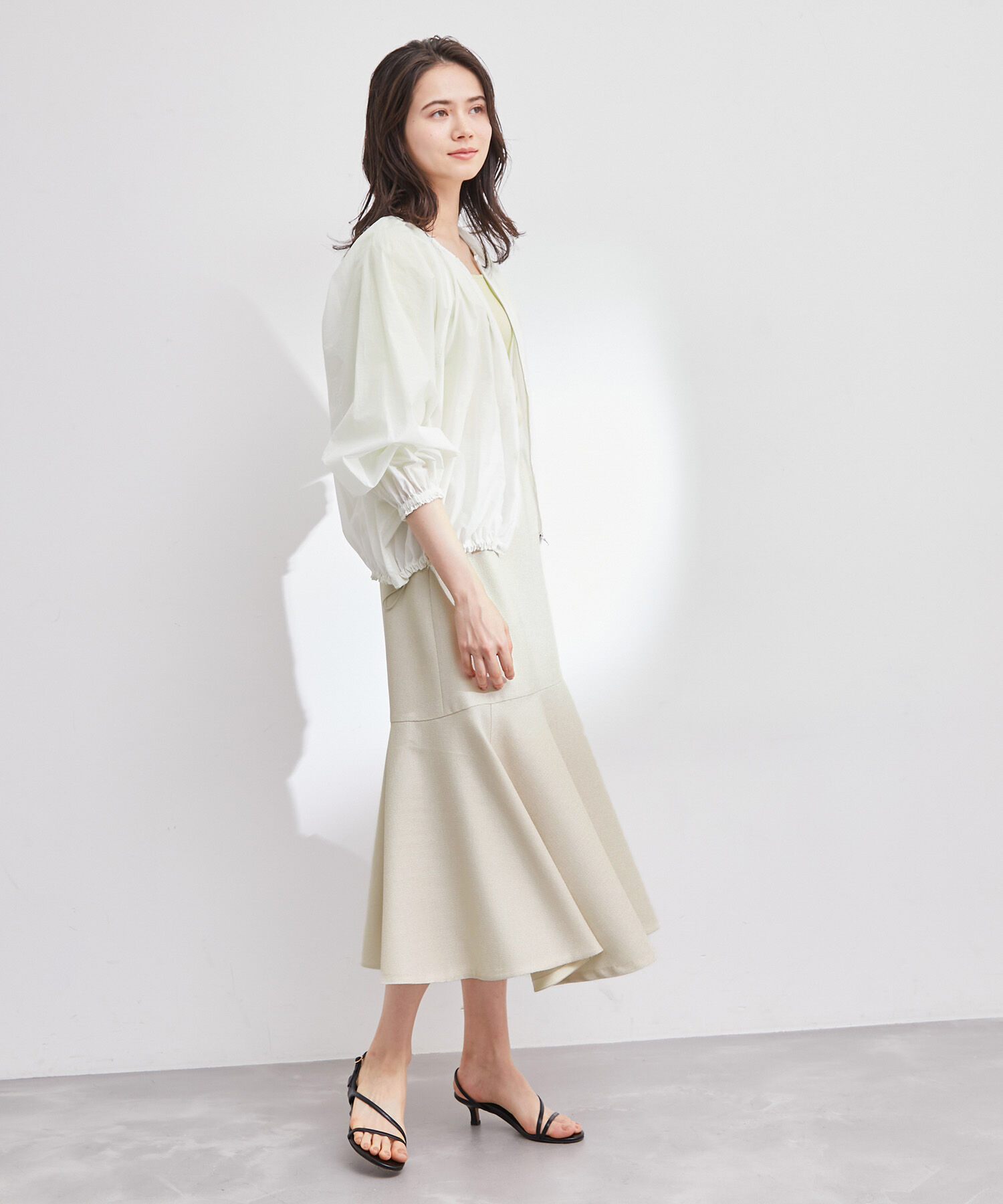 ROPE「マーメイドラインフレアースカート」|スカート|