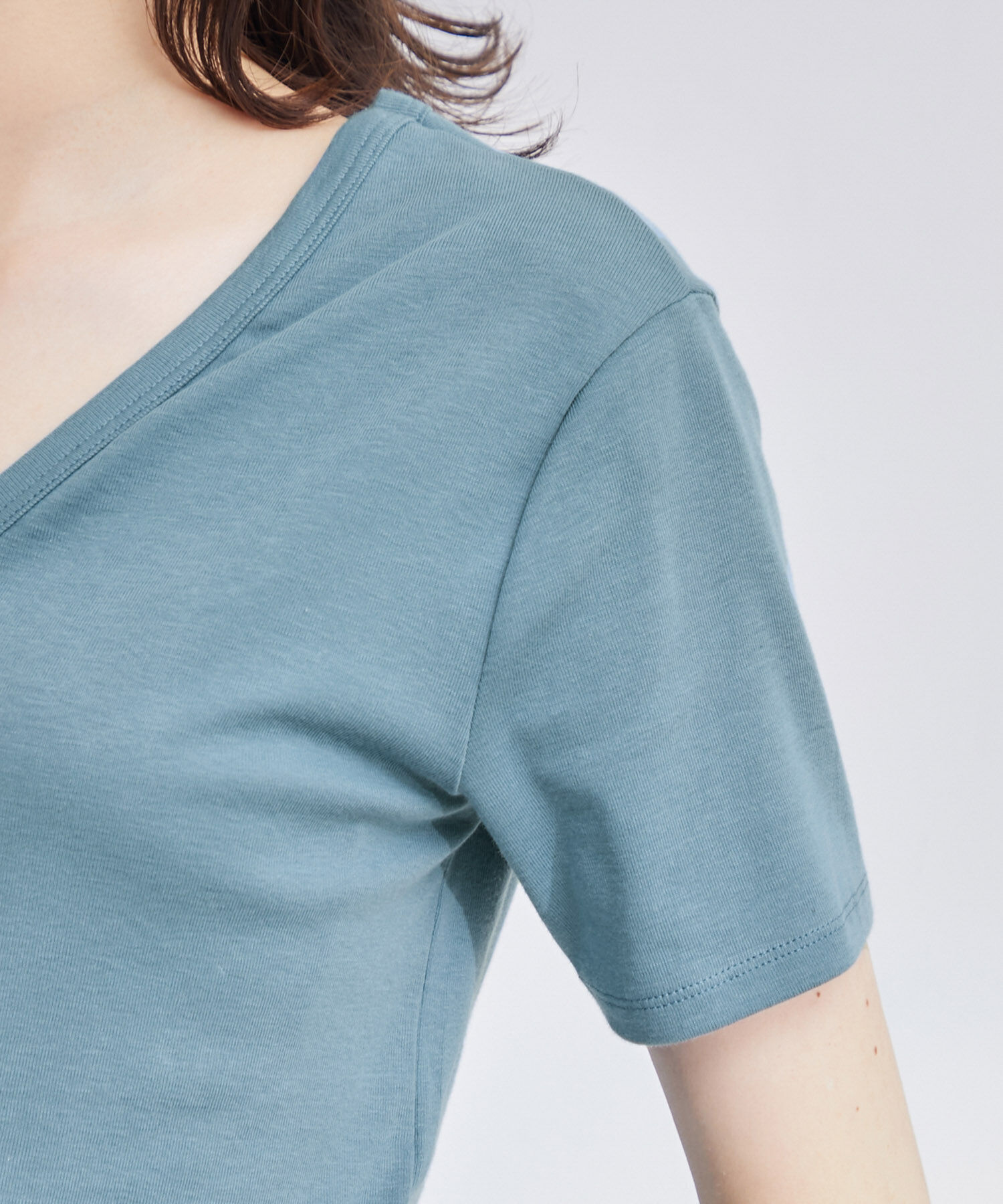 ROPE「【PETIT BATEAU（プチバトー）&times;ROPE'】VネックTEE」|Tシャツ・カットソー|